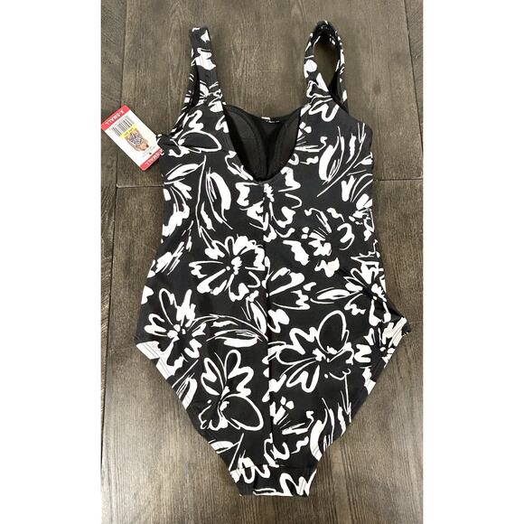 New Hurley Ladies Women's One Piece Swimsuit XSmall XS Ink Fresco HSO1030 NWT - Picture 7 of 8